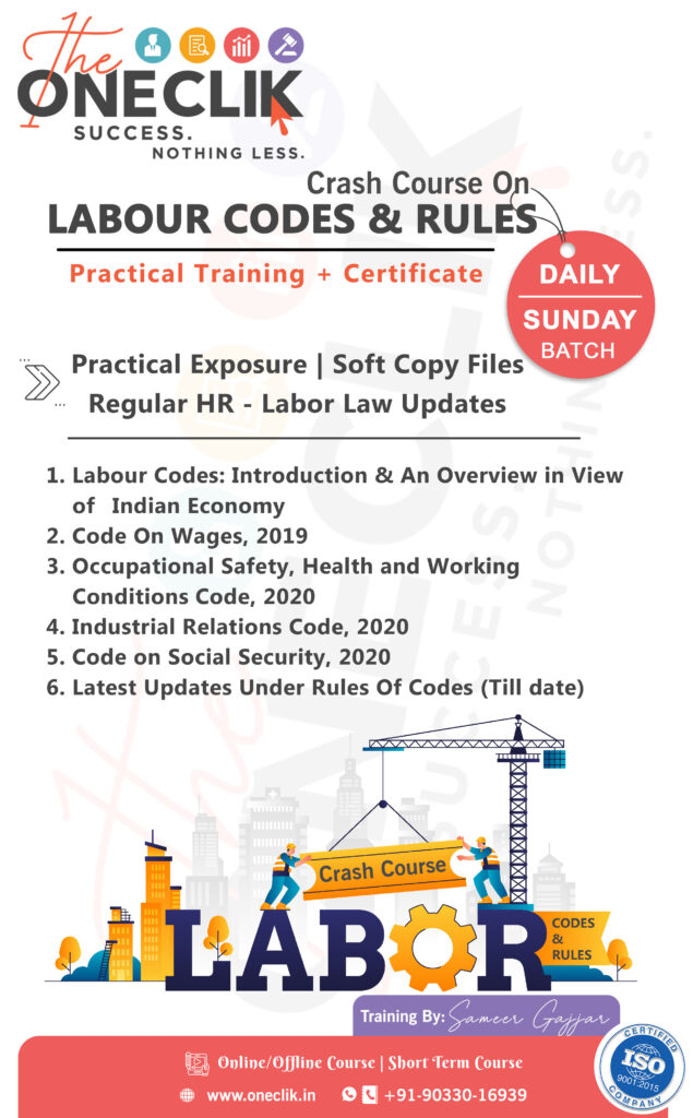 Labor Code,2020 & Rules Practical Training + Certificate (Crash Course)